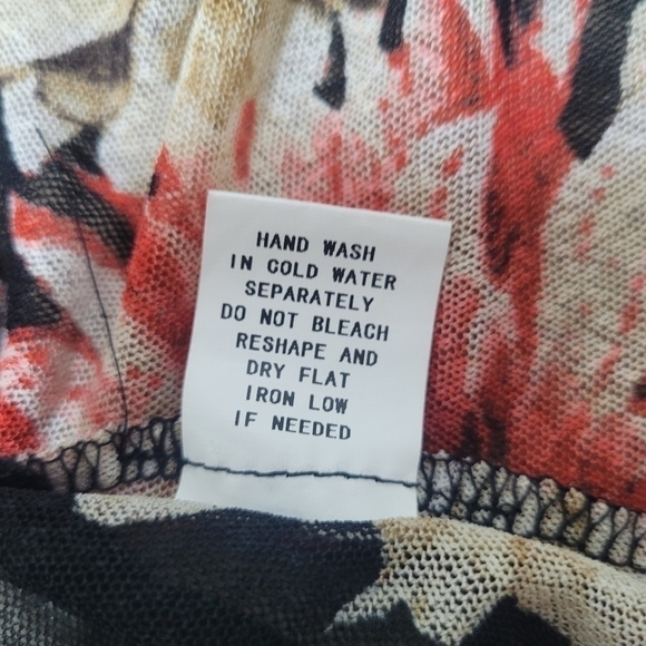 Anthropologie Ember Sheer Floral Flutter Sleeve Cover Wrap Dress – Size Large - Picture 6 of 12